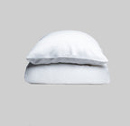 komplet bambusove posteljnine v beli barvi